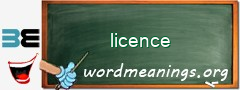 WordMeaning blackboard for licence